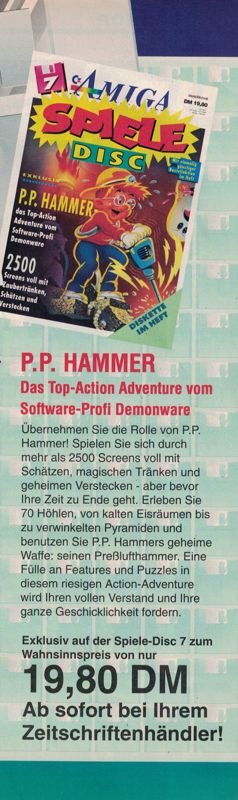 P. P. Hammer and His Pneumatic Weapon Magazine Advertisement (Magazine Advertisements): Amiga Magazin (Germany), Issue 4/1993