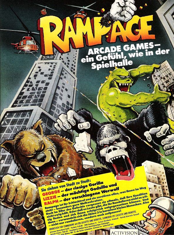 Rampage Magazine Advertisement (Magazine Advertisements): ASM (Germany), Issue 12/1987