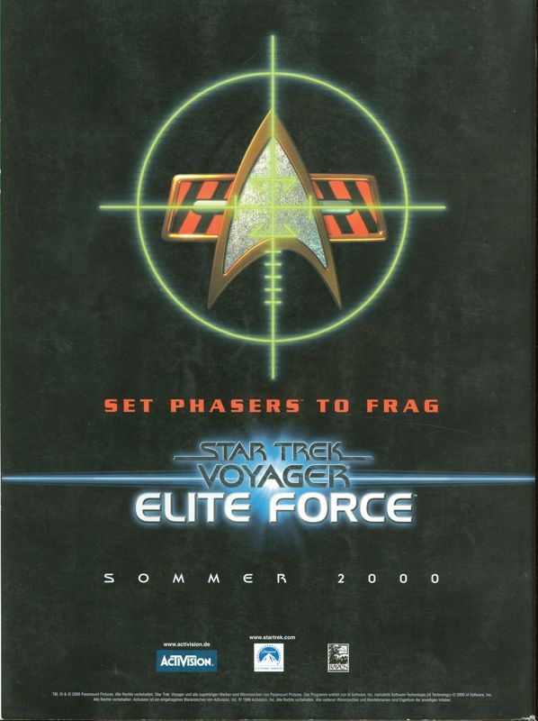 Star Trek: Voyager - Elite Force Magazine Advertisement (Magazine Advertisements): PC Player (Germany), 3D Shooter Special Issue (2000)