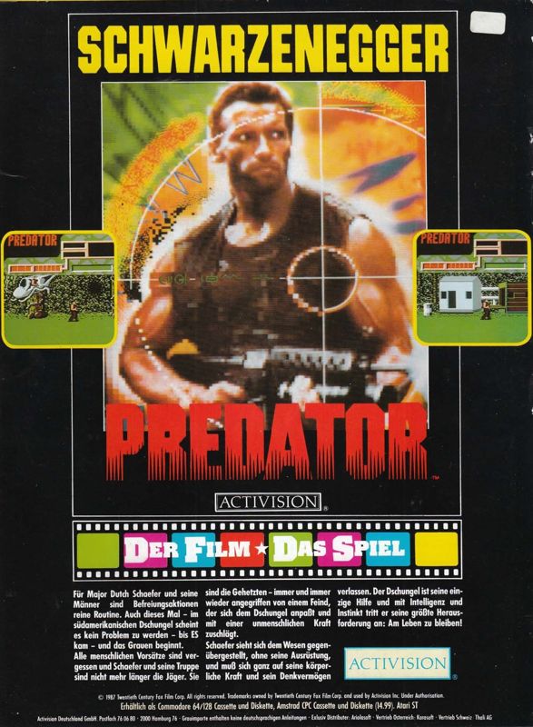 Predator Magazine Advertisement (Magazine Advertisements): ASM (Germany), Issue 03/1988