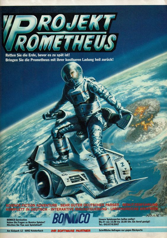 Projekt Prometheus Magazine Advertisement (Magazine Advertisements): Power Play (Germany), Issue 05/1991