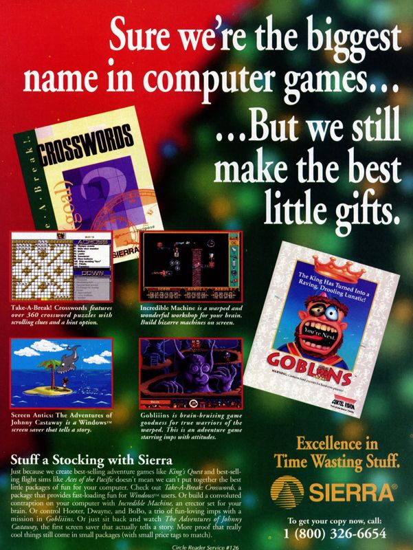 Take a Break! Crosswords Magazine Advertisement (Magazine Advertisements): Computer Gaming World (US), Number 100 (November 1992)