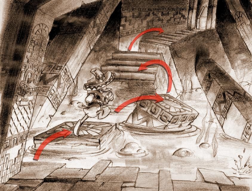 Disney's Donald Duck: Goin' Quackers Concept Art (Disney's Donald Duck: "Qu@ck Att@ck"?*! Press Kit): Ancient Temple