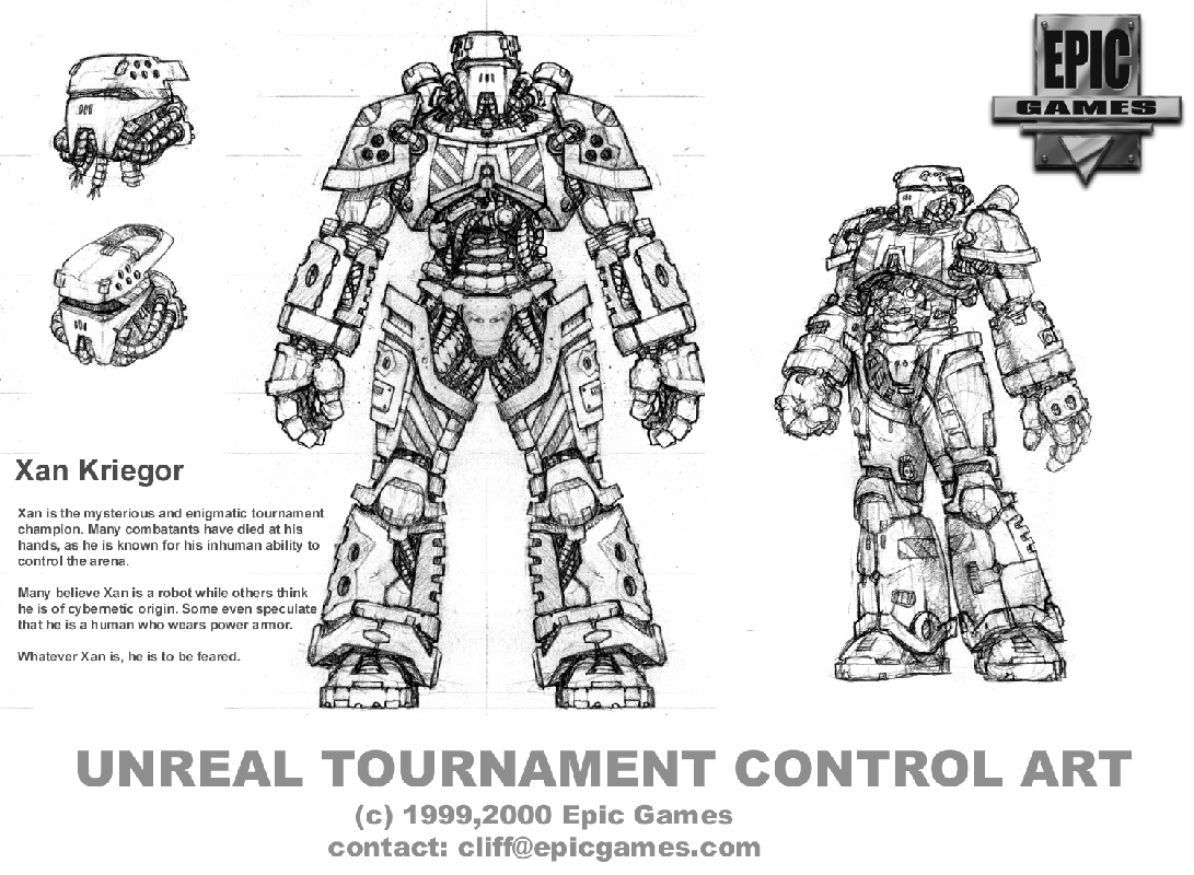 Unreal Tournament Concept Art (Infogrames Winter Line-Up August 2000): Xan Kriegor