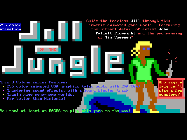 Jill of the Jungle Screenshot (Catalogue Advertisements): Epic Megagames CD-ROM catalogue, 1994