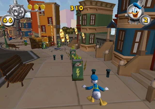 Disney's Donald Duck: Goin' Quackers Screenshot (Disney's Donald Duck: "Qu@ck Att@ck"?*! Press Kit): Duckburg (PS2)