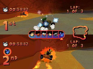 Looney Tunes Racing Screenshot (Infogrames Winter Line-Up August 2000): 2P Arizona