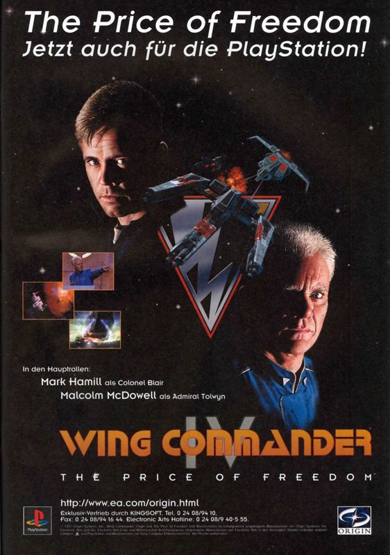 Wing Commander IV: The Price of Freedom Magazine Advertisement (Magazine Advertisements): Mega Fun (Germany), Issue 07/1997