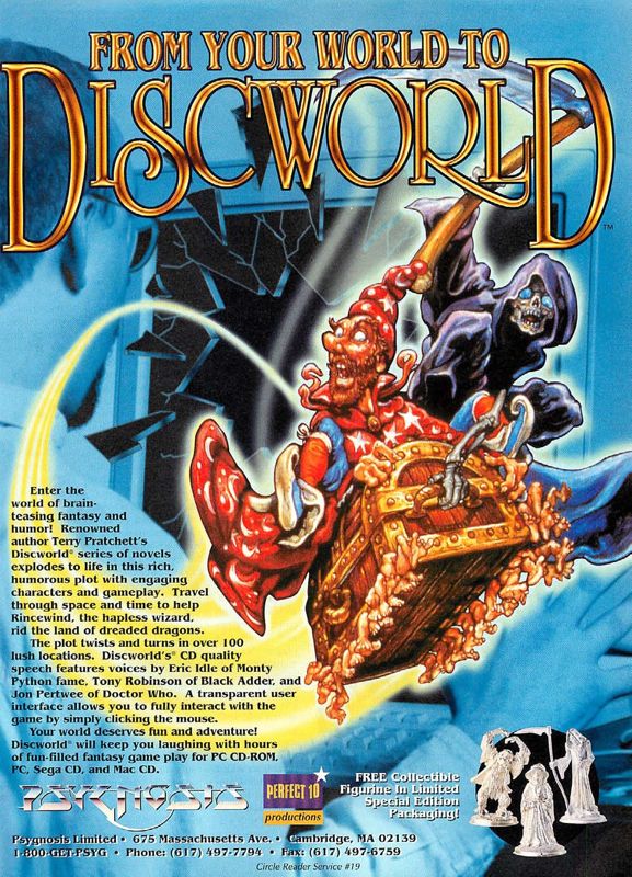 Discworld Magazine Advertisement (Magazine Advertisements): Computer Gaming World (US), Issue 128 (March 1995)