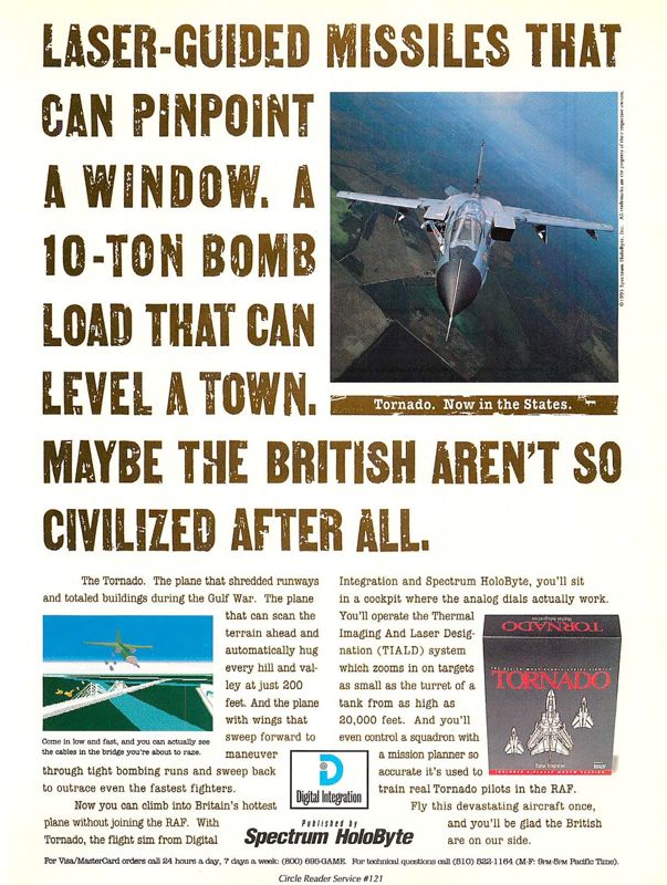 Tornado Magazine Advertisement (Magazine Advertisements): Computer Gaming World (US), Number 112 (November 1993)