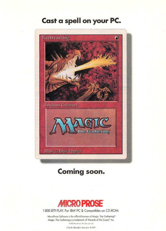 Magic: The Gathering Magazine Advertisement (Magazine Advertisements): Computer Gaming World (US), Issue 128 (March 1995)