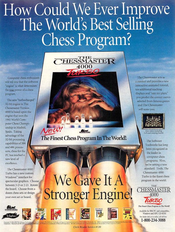 The Chessmaster 4000 Turbo Magazine Advertisement (Magazine Advertisements): Computer Gaming World (US), Number 112 (November 1993)