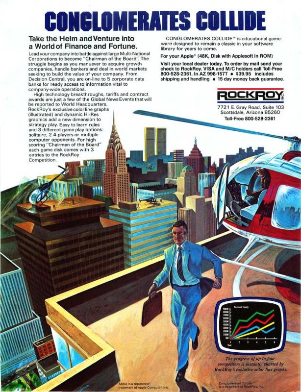 Conglomerates Collide Magazine Advertisement (Magazine Advertisements): Softside (US) Issue 42 (July 1983)