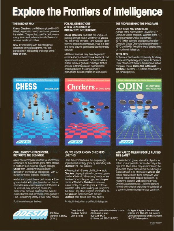 Odin Magazine Advertisement (Magazine Advertisements): SoftSide (United States) Issue 36 (December 1982)