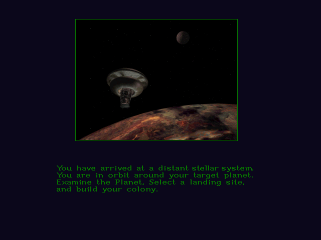 Outpost Screenshot (Preview version, 1993)