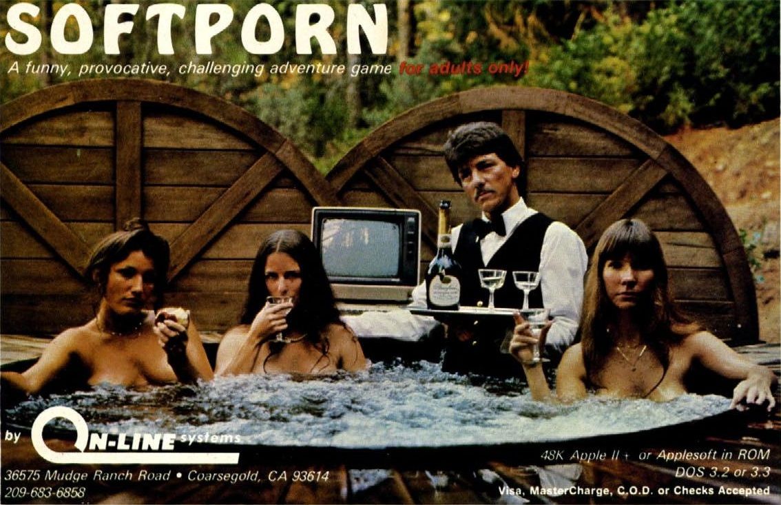 Softporn Adventure Magazine Advertisement (Magazine Advertisements): Softline (United States) Volume 1 Number 1 (September 1981)