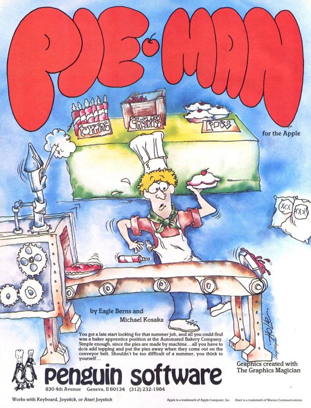 Pie-Man Magazine Advertisement (Magazine Advertisements): Softline (United States) Volume 2 Number 1 (September 1982)