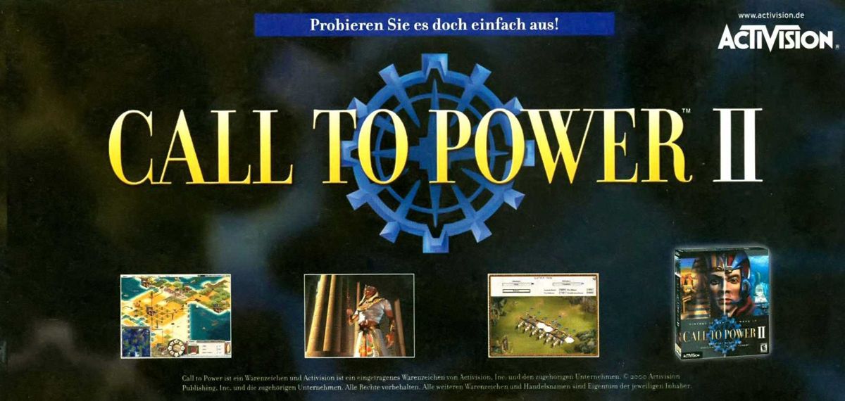 Call to Power II Magazine Advertisement (Magazine Advertisements): PC Games (Germany), Issue 02/2001 Part 4