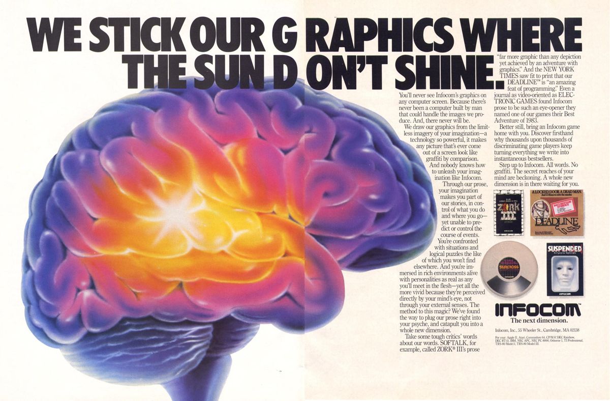 Suspended Magazine Advertisement (Magazine Advertisements): Softline (United States) Volume 2 Number 4 (May - June 1983)