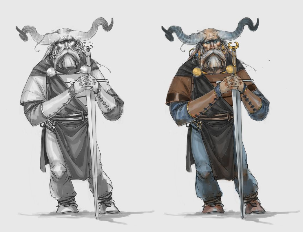 The Banner Saga Concept Art (Official gamepedia > Concept Art): Unnamed varl - Warrior
