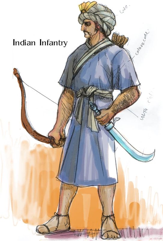 Seven Kingdoms II: The Fryhtan Wars Concept Art (Seven Kingdoms II: The Fryhtan Wars Digital Press Kit): Indian Infantry