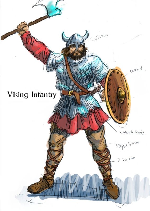 Seven Kingdoms II: The Fryhtan Wars Concept Art (Seven Kingdoms II: The Fryhtan Wars Digital Press Kit): Viking Infantry