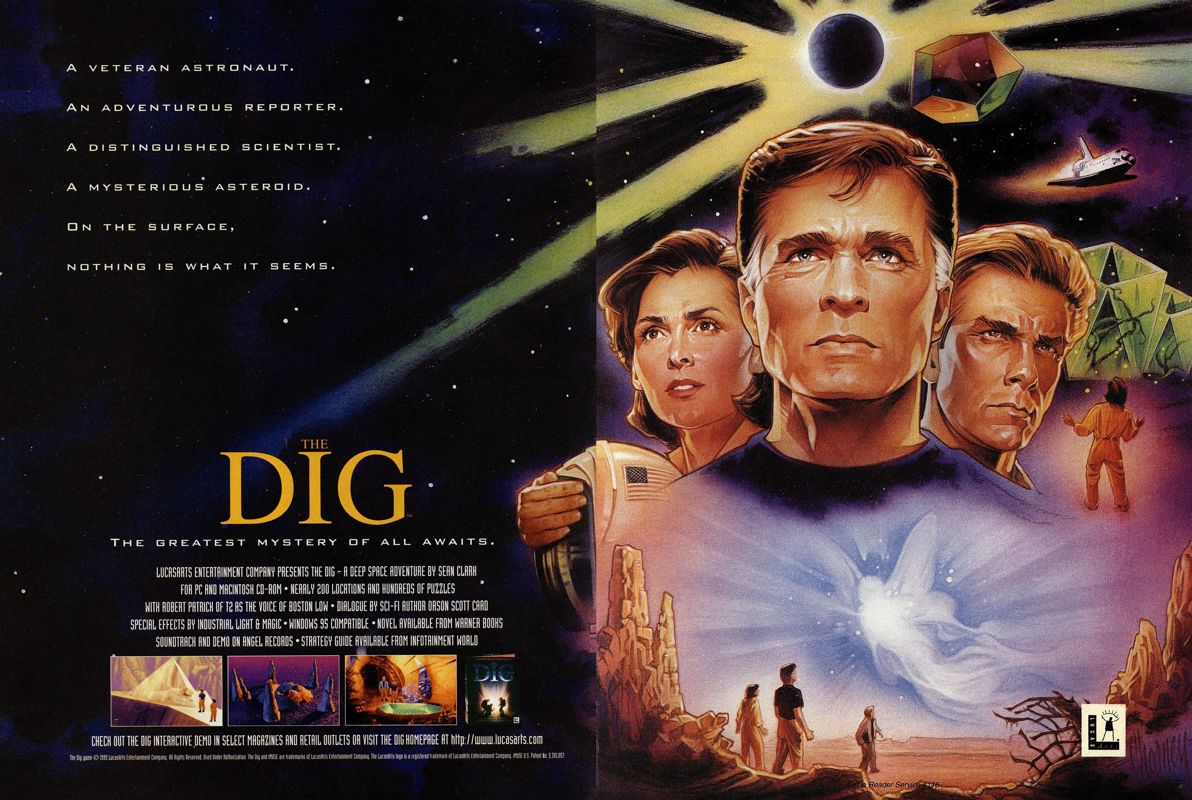 The Dig Magazine Advertisement (Magazine Advertisements): Computer Gaming World (USA), Issue 140, March 1996