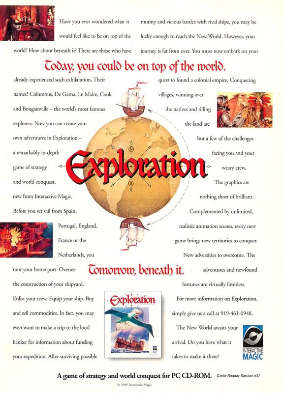 Exploration Magazine Advertisement (Magazine Advertisements): Computer Gaming World (US), Issue 131 (June 1995)