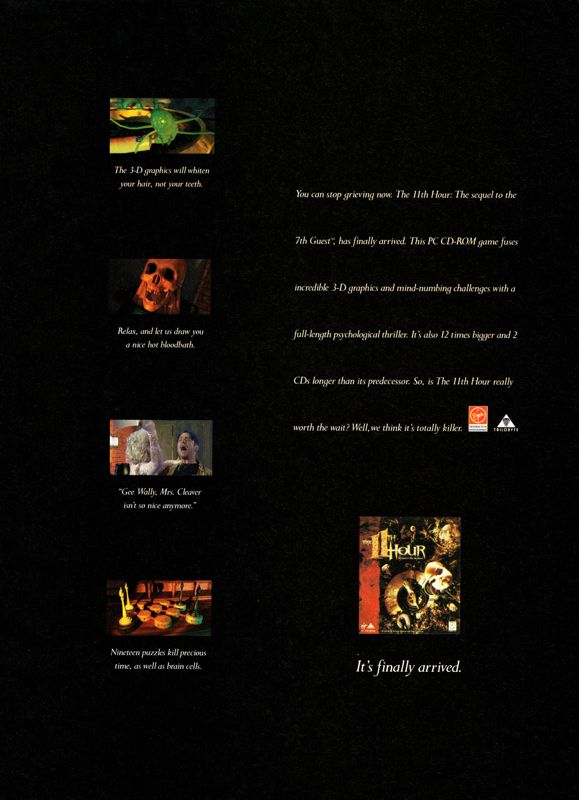 The 11th Hour Magazine Advertisement (Magazine Advertisements): Fusion (US), Issue 6, Jan 1996 Part 2