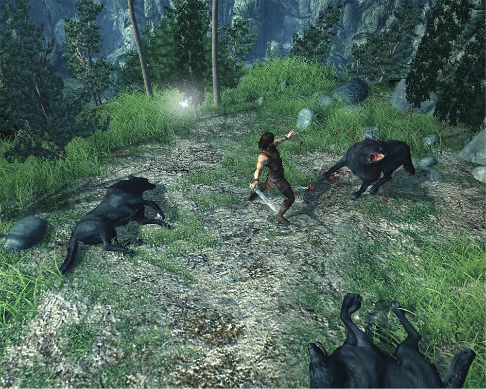Legend: Hand of God Screenshot (Legend-Game.de - Legend: Hand of God Official Screenshots): Wolf attack (Wolfsangriff)