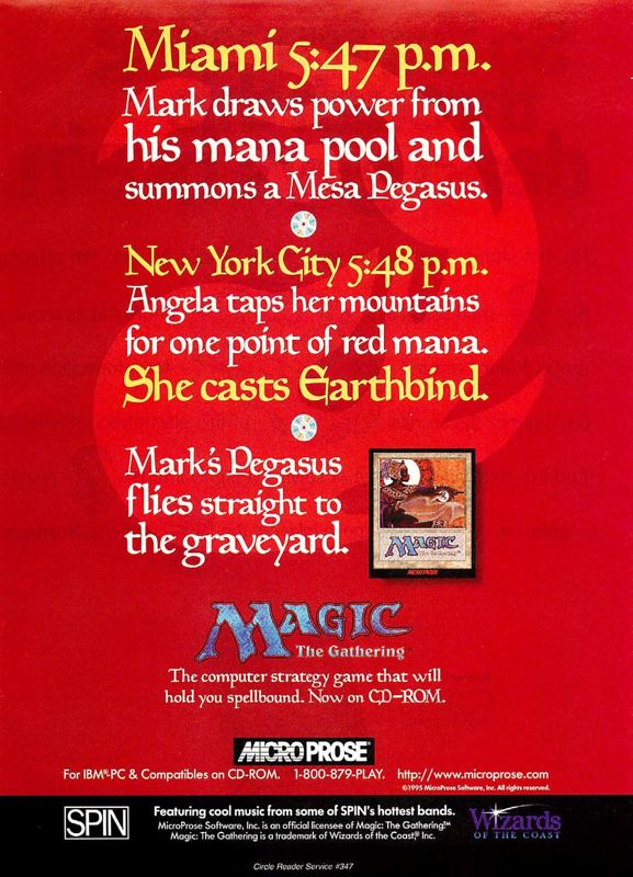 Magic: The Gathering Magazine Advertisement (Magazine Advertisements): Computer Gaming World (US), Issue 132 (July 1995)