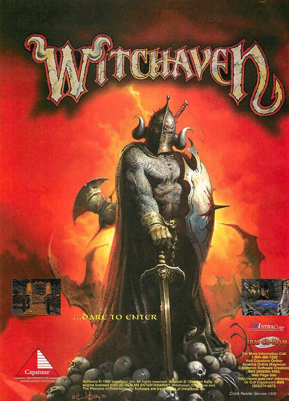 Witchaven Magazine Advertisement (Magazine Advertisements): Computer Gaming World (US), Issue 132 (July 1995)