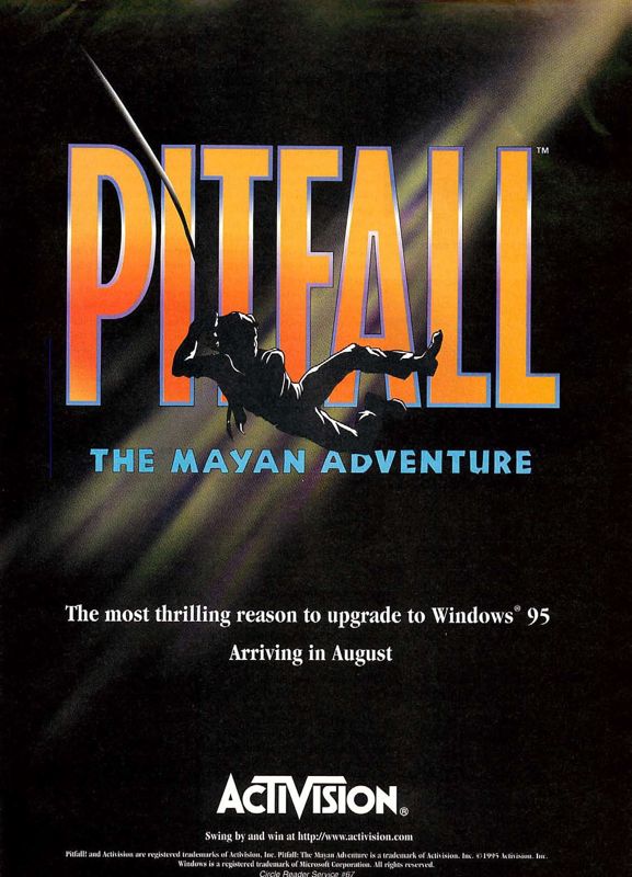 Pitfall: The Mayan Adventure Magazine Advertisement (Magazine Advertisements): Computer Gaming World (US), Issue 133 (August 1995)