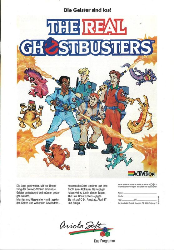 The Real Ghostbusters Magazine Advertisement (Magazine Advertisements): Power Play (Germany), Issue 05/1989