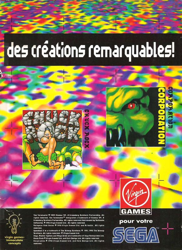 Corporation Magazine Advertisement (Magazine Advertisements): Mega Force (France), Issue 8 (July 1992)