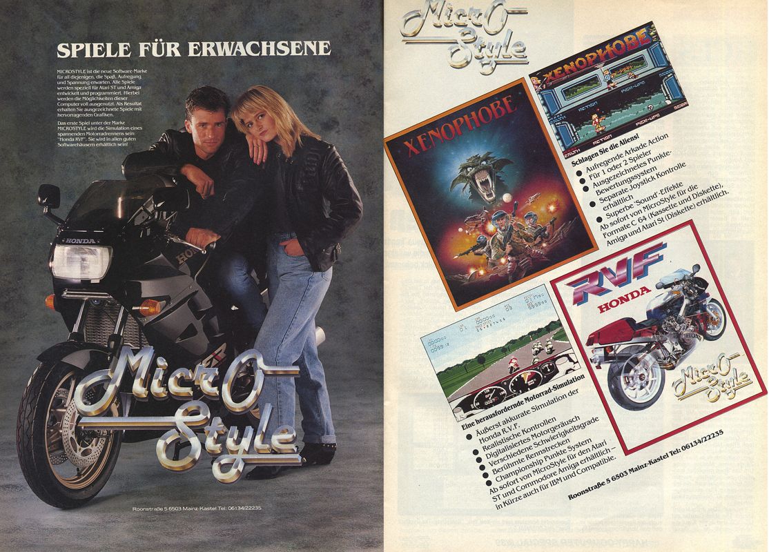 Xenophobe Magazine Advertisement (Magazine Advertisements): Power Play (Germany), Issue 08/1989