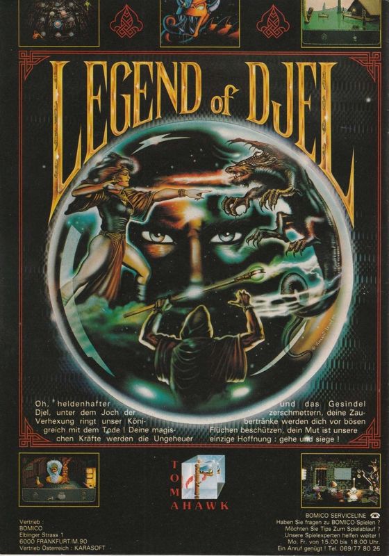 Legend of Djel Magazine Advertisement (Magazine Advertisements): Power Play (Germany), Issue 06/1989