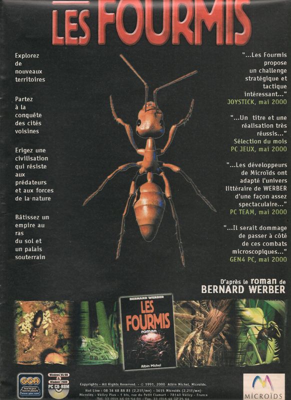 Les Fourmis Magazine Advertisement (Magazine Advertisements): Jeux Vidéo Magazine (France), Issue 1 (July 2000)