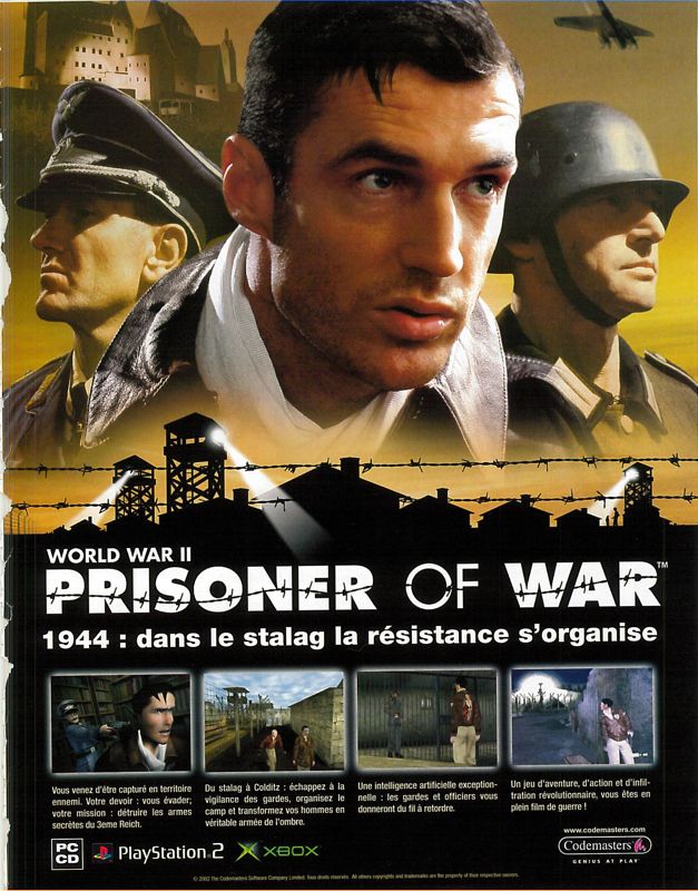 Prisoner of War: World War II Magazine Advertisement (Magazine Advertisements): Xbox : Le Magazine Officiel (France), Issue 5 (July 2002)