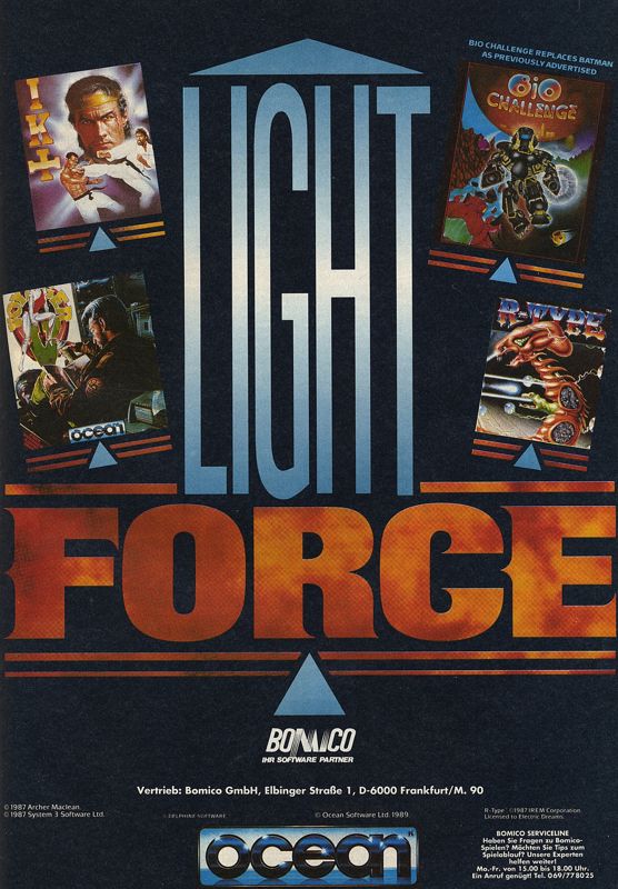 Light Force Magazine Advertisement (Magazine Advertisements): Power Play (Germany), Issue 01/1990