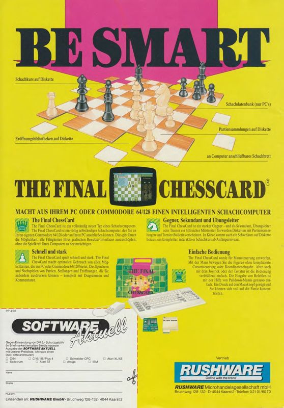 The Final Chesscard Magazine Advertisement (Magazine Advertisements): Power Play (Germany), Issue 04/1990