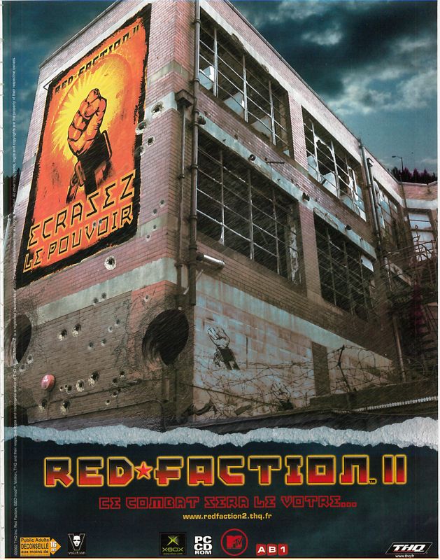 Red Faction II Magazine Advertisement (Magazine Advertisements): Xbox : Le Magazine Officiel (France), Issue 17 (July 2003)