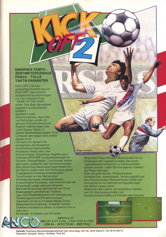 Kick Off 2 Magazine Advertisement (Magazine Advertisements): Power Play (Germany), Issue 07/1990