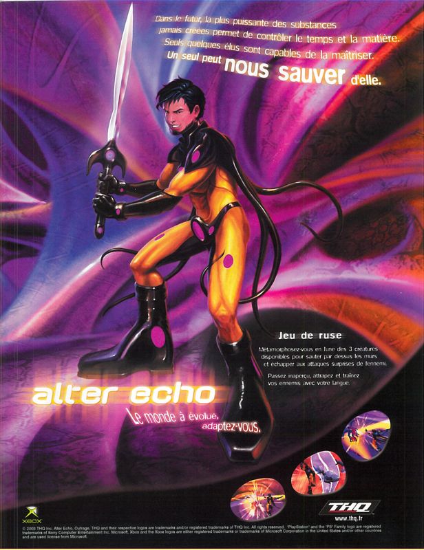 Alter Echo Magazine Advertisement (Magazine Advertisements): Xbox : Le Magazine Officiel (France), Issue 21 (November 2003)
