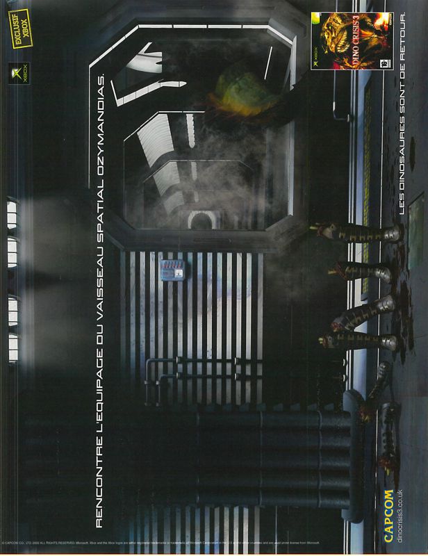 Dino Crisis 3 Magazine Advertisement (Magazine Advertisements): Xbox : Le Magazine Officiel (France), Issue 22 (December 2003)