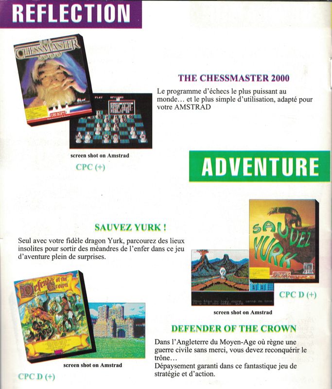 Defender of the Crown Catalogue (Catalogue Advertisements): Ubi Soft Catalogue, spring 1991