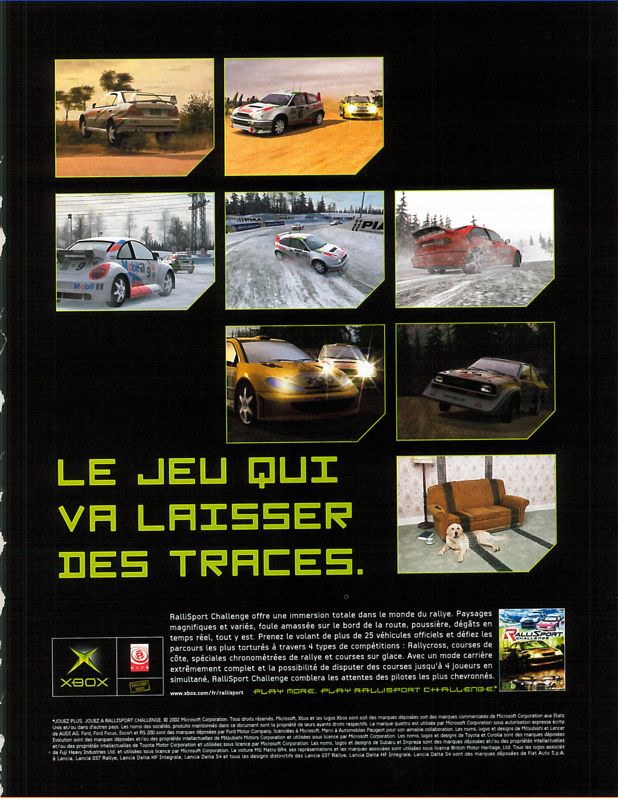 RalliSport Challenge Magazine Advertisement (Magazine Advertisements): Xbox : Le Magazine Officiel (France), Issue 5 (July 2002)