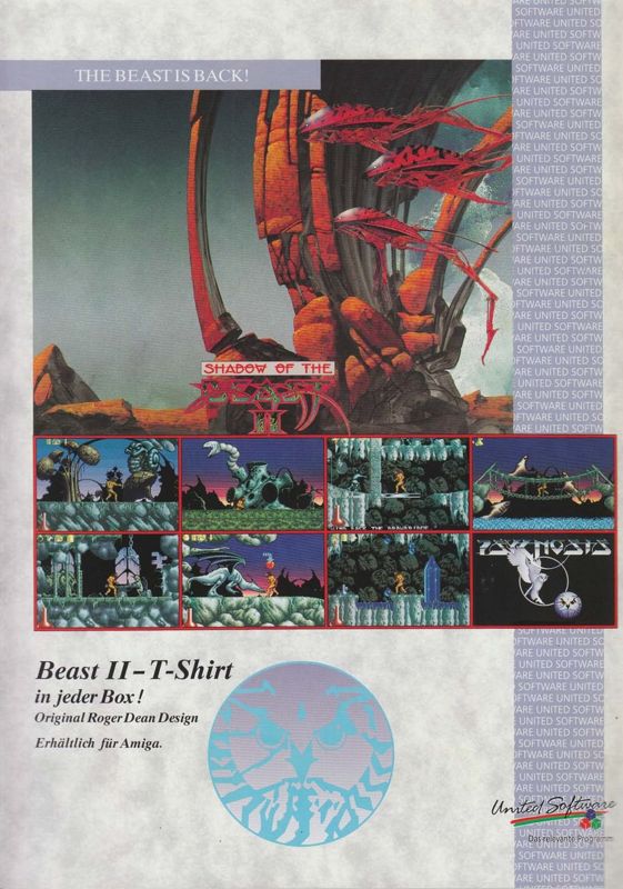 Shadow of the Beast II Magazine Advertisement (Magazine Advertisements): Power Play (Germany), Issue 10/1990