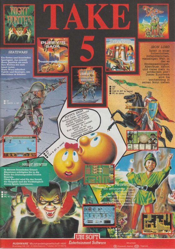 TwinWorld: Land of Vision Magazine Advertisement (Magazine Advertisements): Power Play (Germany), Issue 10/1990