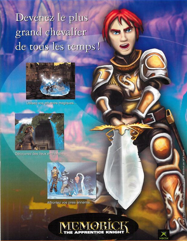 Knight's Apprentice: Memorick's Adventures Magazine Advertisement (Magazine Advertisements): Xbox : Le Magazine Officiel (France), Issue 25 (February 2004)